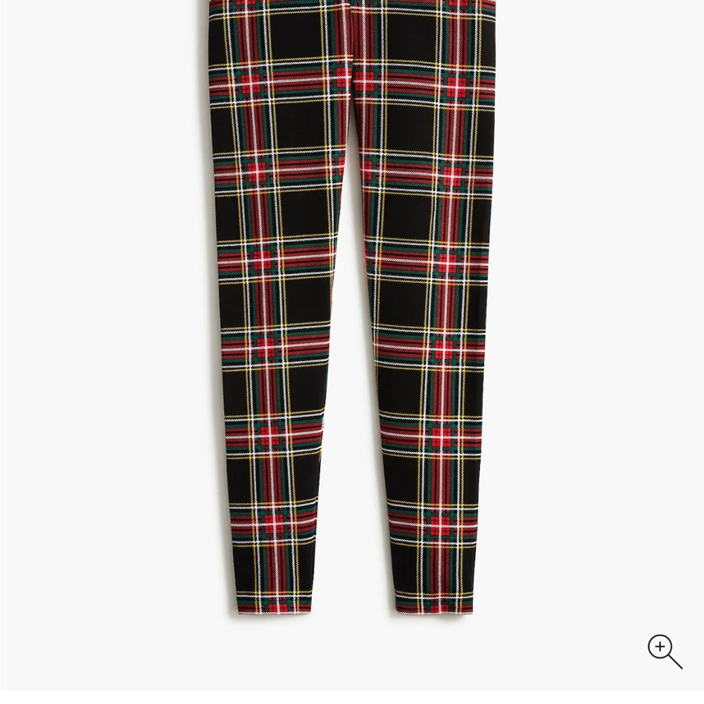 NWT J.Crew Holiday tartan leggings Women’s Extra Small